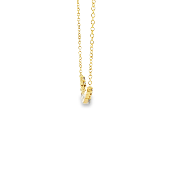 14K Yellow Gold Emberlight Desert Diamond Graduated Curved Bar Necklace .75ctw Image 2 Jo & Co. Jewelers Hardy, VA