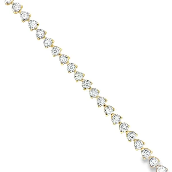 14K Yellow Gold Round Illusion Set Diamond Tennis Bracelet Jo & Co. Jewelers Hardy, VA