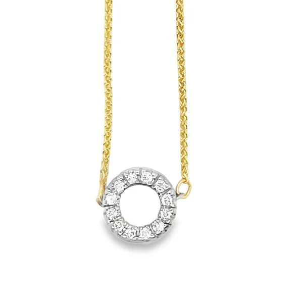 14K Yellow & White Gold Adjustable Round Diamond Circle Bolo Bracelet Jo & Co. Jewelers Hardy, VA