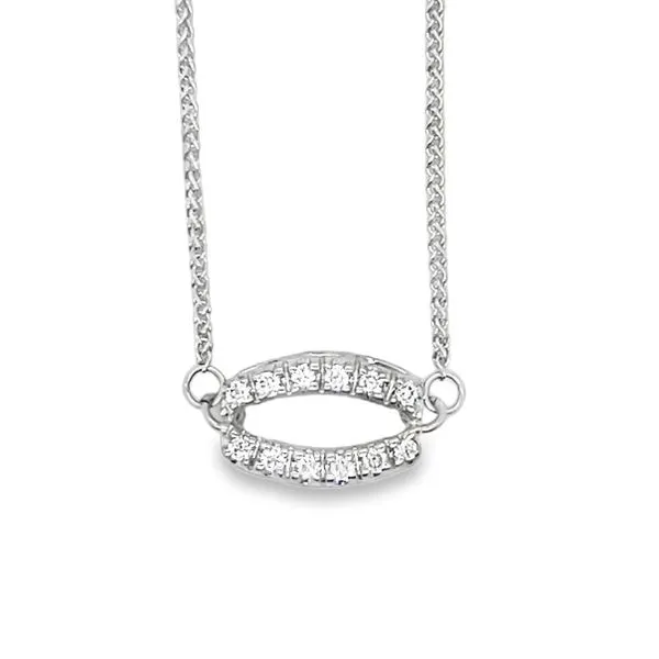 14K White Gold Adjustable Round Diamond Double Curved Bar Bolo Bracelet Jo & Co. Jewelers Hardy, VA