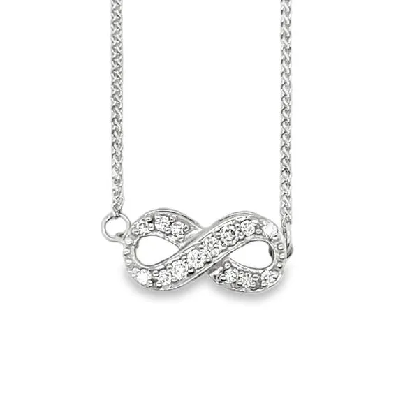 14K White Gold Adjustable Round Diamond Infinity Bolo Bracelet Jo & Co. Jewelers Hardy, VA
