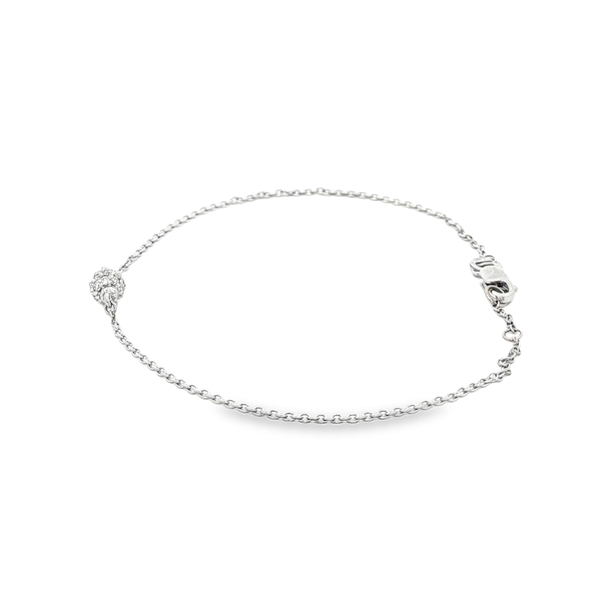 10K White Gold 1/5ctw Round Diamond Cluster Bracelet Image 4 Jo & Co. Jewelers Hardy, VA