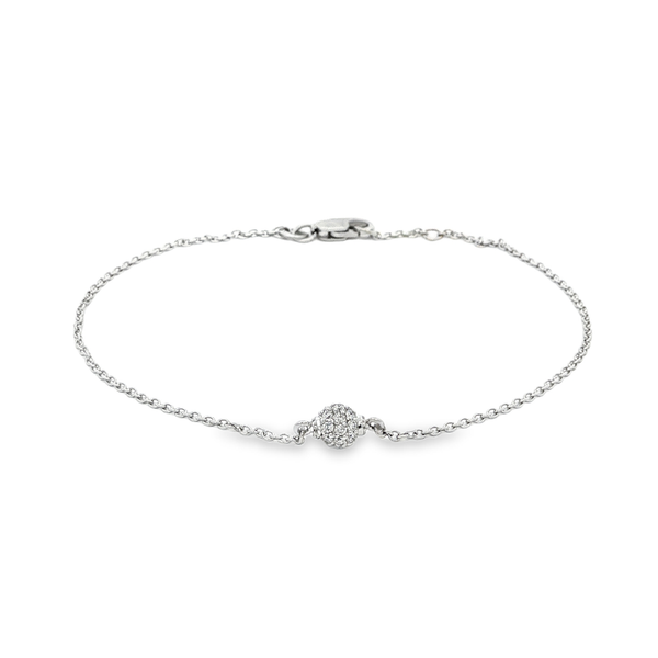 10K White Gold 1/5ctw Round Diamond Cluster Bracelet Jo & Co. Jewelers Hardy, VA