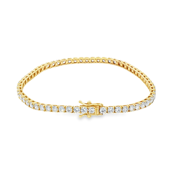 14K Yellow Gold 4-Prong Diamond Tennis Bracelet – 5.00ctw Image 3 Jo & Co. Jewelers Hardy, VA