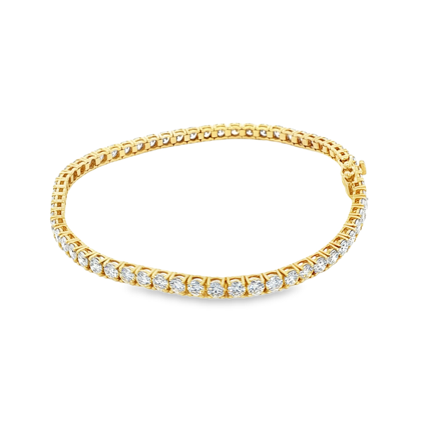 14K Yellow Gold 4-Prong Diamond Tennis Bracelet – 5.00ctw Image 4 Jo & Co. Jewelers Hardy, VA