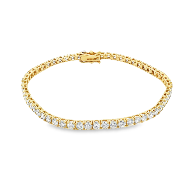 14K Yellow Gold 4-Prong Diamond Tennis Bracelet – 5.00ctw Jo & Co. Jewelers Hardy, VA