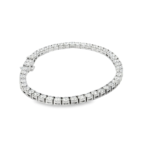 14K White Gold 7.12ctw Lab-Grown Diamond Tennis Bracelet – 7