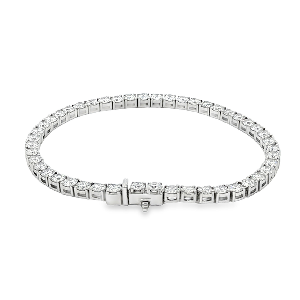 14K White Gold 7.12ctw Lab-Grown Diamond Tennis Bracelet – 7
