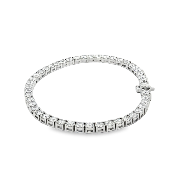 14K White Gold 7.12ctw Lab-Grown Diamond Tennis Bracelet – 7