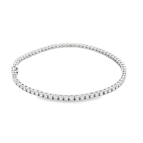 14K White Gold 3.00ctw Lab-Grown Diamond Tennis Bracelet 7.25