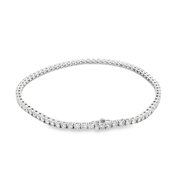 14K White Gold 3.00ctw Lab-Grown Diamond Tennis Bracelet 7.25