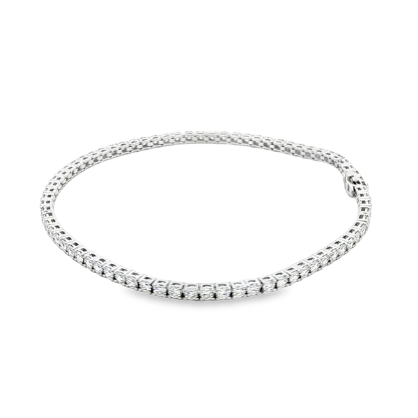 14K White Gold 3.00ctw Lab-Grown Diamond Tennis Bracelet 7.25