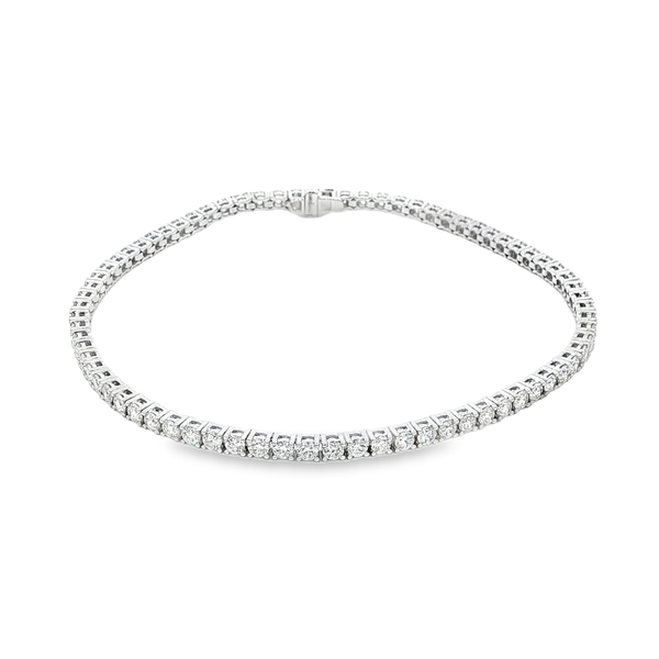 14K White Gold 3.00ctw Lab-Grown Diamond Tennis Bracelet 7.25
