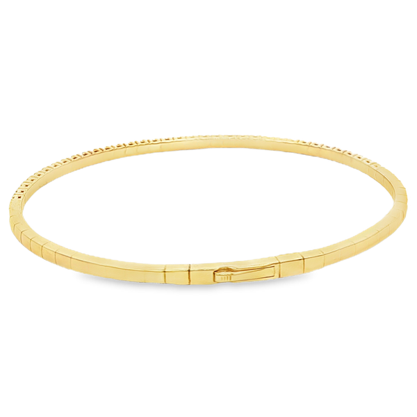 14K Yellow Gold Lab-Grown Diamond Flex Bangle Bracelet Image 3 Jo & Co. Jewelers Hardy, VA