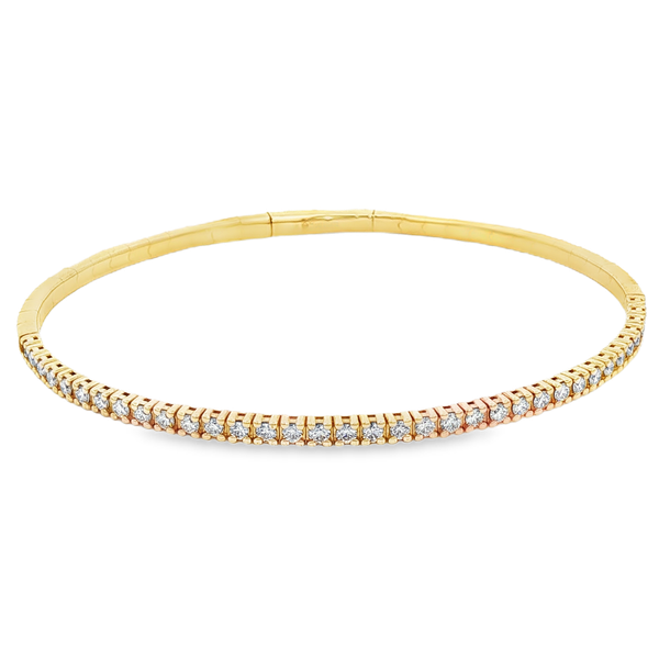 14K Yellow Gold Lab-Grown Diamond Flex Bangle Bracelet Jo & Co. Jewelers Hardy, VA
