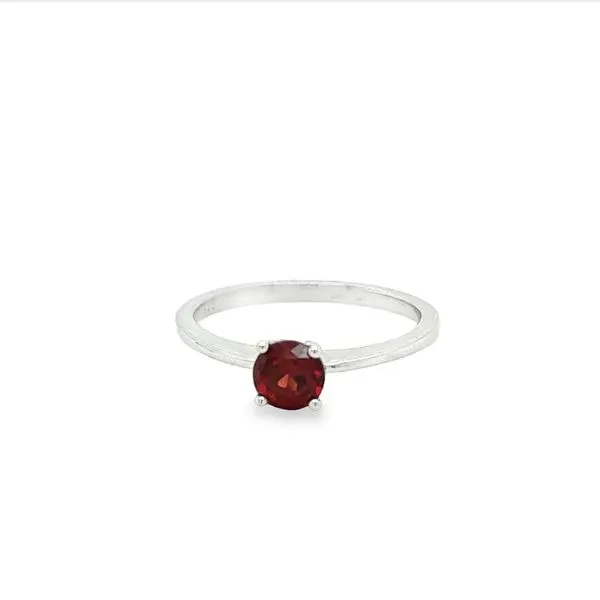 Sterling Silver Round Garnet January Birthstone Ring Jo & Co. Jewelers Hardy, VA