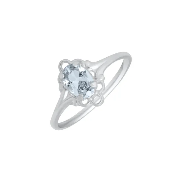 Childrens Sterling Silver Oval April Birthstone Ring Jo & Co. Jewelers Hardy, VA