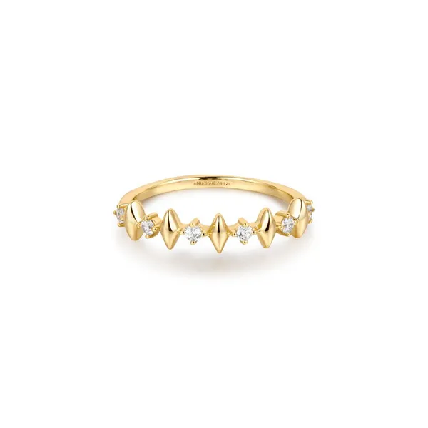 14K Yellow Gold Plated Sterling Silver Cubic Zirconium Ring Jo & Co. Jewelers Hardy, VA
