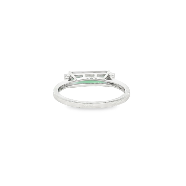 14K White Gold Created Alexandrite & Diamond Ring Image 3 Jo & Co. Jewelers Hardy, VA