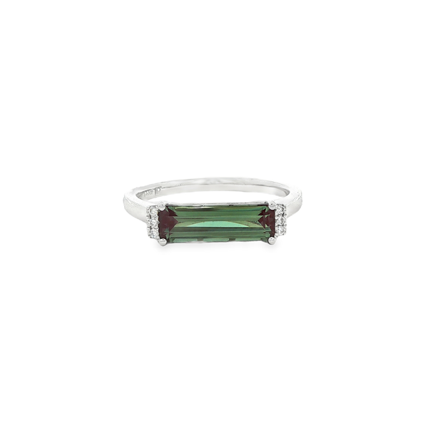 14K White Gold Created Alexandrite & Diamond Ring Jo & Co. Jewelers Hardy, VA