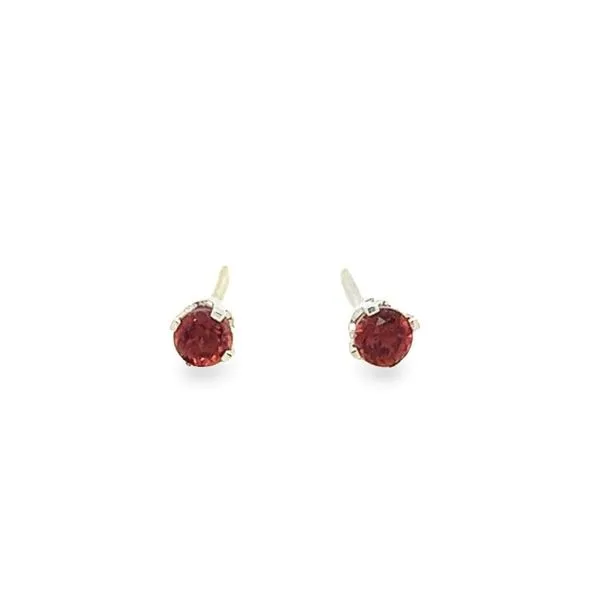 14K White Gold Round Birthstone Stud Earrings Jo & Co. Jewelers Hardy, VA