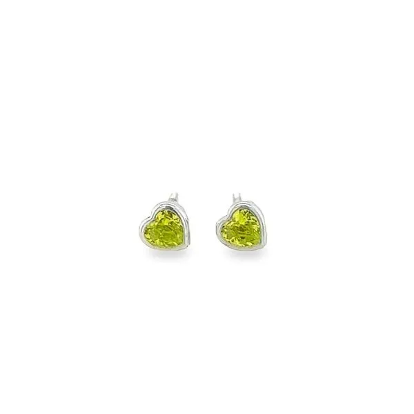 Sterling Silver Heart Shaped Birthstone Stud Earrings Jo & Co. Jewelers Hardy, VA