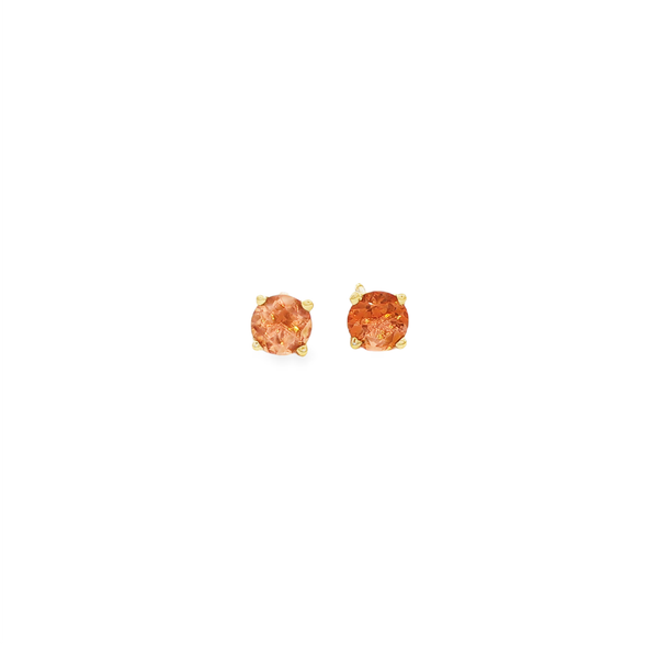 14K Yellow Gold 4mm Round Citrine Birthstone Stud Earrings Jo & Co. Jewelers Hardy, VA