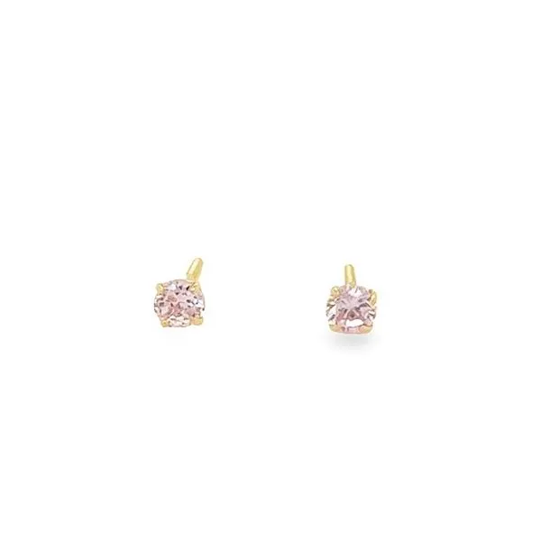 Yellow Gold Round Screw Back Birthstone Studs Jo & Co. Jewelers Hardy, VA