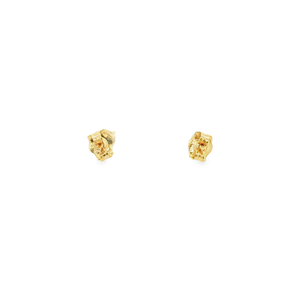 14K Yellow Gold 4mm Round Opal Stud Earrings Image 3 Jo & Co. Jewelers Hardy, VA