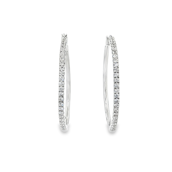 Ania Haie Sterling Silver Clear CZ Pavé Hoop Earrings Jo & Co. Jewelers Hardy, VA