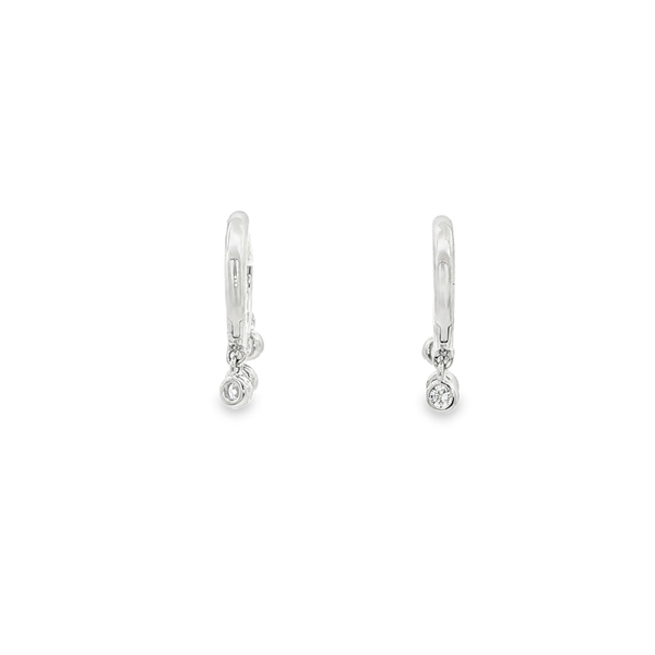 Ania Haie Sterling Silver Clear CZ Triple Drop Hoop Earrings Image 3 Jo & Co. Jewelers Hardy, VA