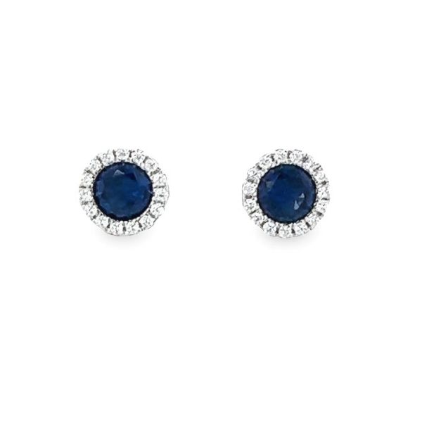 Sterling Silver Birthstone Studs With Cubic Zirconium Halo Jo & Co. Jewelers Hardy, VA