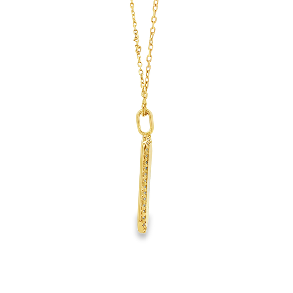 Ania Haie Gold-Plated Sterling Silver Sparkling Tag Pendant Necklace Image 2 Jo & Co. Jewelers Hardy, VA