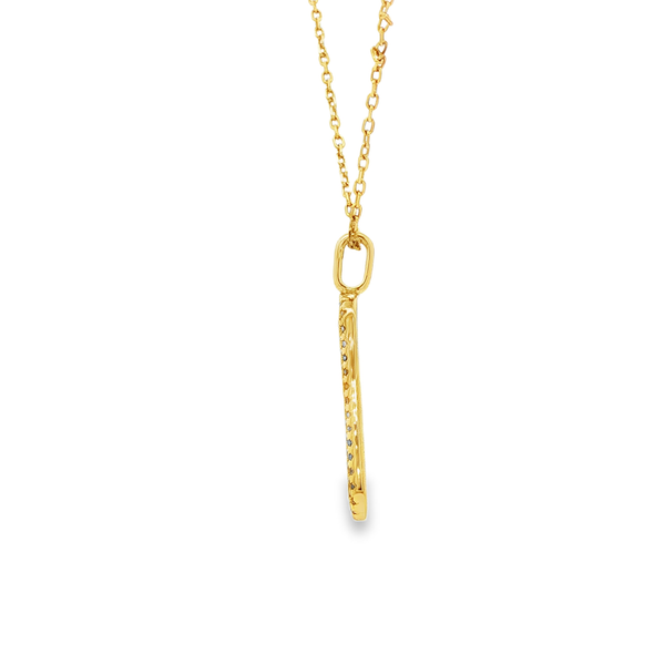 Ania Haie Gold-Plated Sterling Silver Sparkling Tag Pendant Necklace Image 4 Jo & Co. Jewelers Hardy, VA