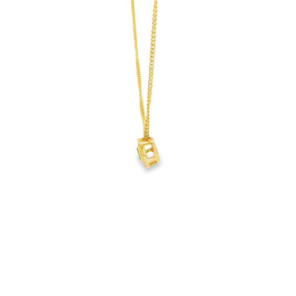 Gold Vermeil Sterling Silver May Birthstone Halo Pendant Necklace Image 4 Jo & Co. Jewelers Hardy, VA