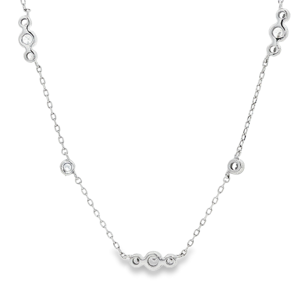 Ania Haie Sterling Silver Bezel-Set Clear CZ Sparkle Necklace Image 3 Jo & Co. Jewelers Hardy, VA