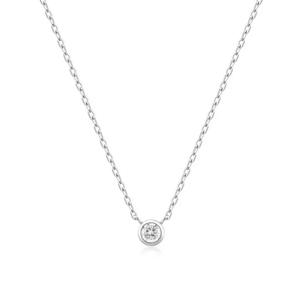 Ania Haie Sterling Silver Clear CZ Solitaire Necklace Jo & Co. Jewelers Hardy, VA