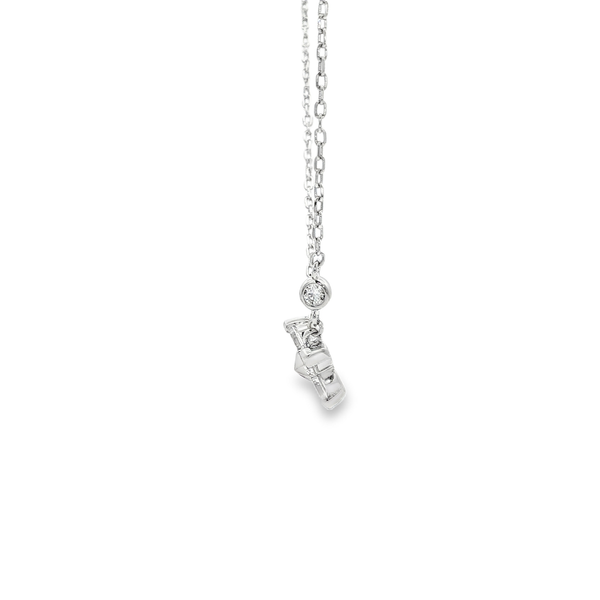 Ania Haie Sterling Silver CZ Lucky Clover Sparkle Necklace Image 4 Jo & Co. Jewelers Hardy, VA