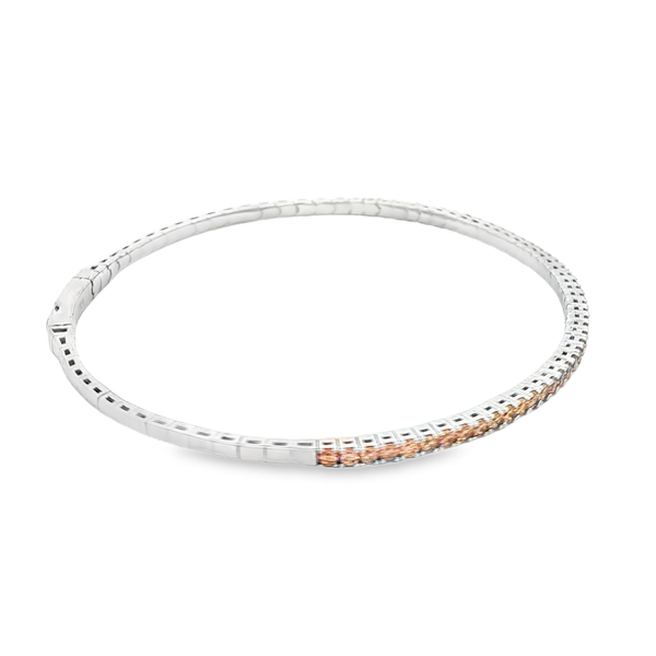 Platinum-Bonded Sterling Silver November Birthstone Flex Bangle Bracelet Image 2 Jo & Co. Jewelers Hardy, VA