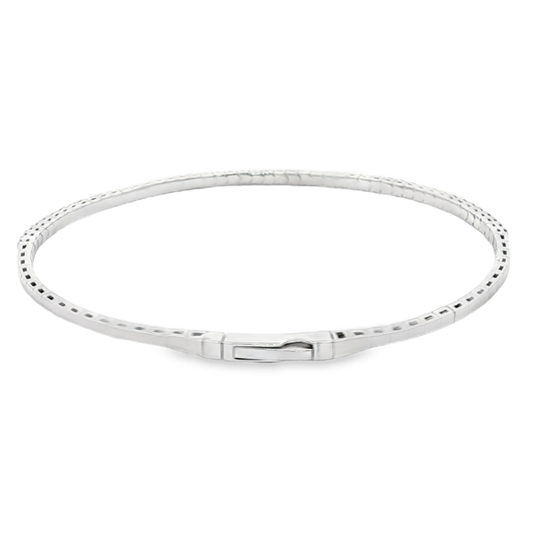 Platinum-Bonded Sterling Silver November Birthstone Flex Bangle Bracelet Image 3 Jo & Co. Jewelers Hardy, VA