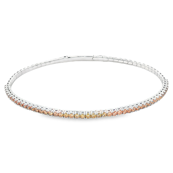 Platinum-Bonded Sterling Silver November Birthstone Flex Bangle Bracelet Jo & Co. Jewelers Hardy, VA