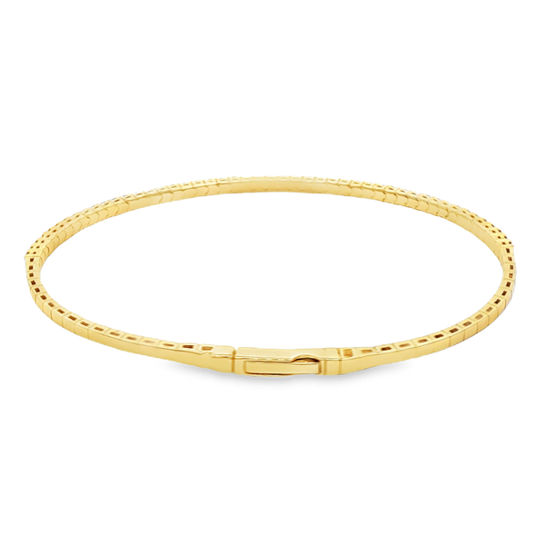 Gold Vermeil Sterling Silver January Birthstone Flex Bangle Bracelet Image 3 Jo & Co. Jewelers Hardy, VA