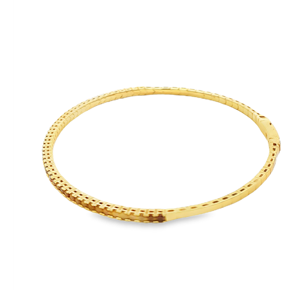 Gold Vermeil Sterling Silver January Birthstone Flex Bangle Bracelet Image 4 Jo & Co. Jewelers Hardy, VA