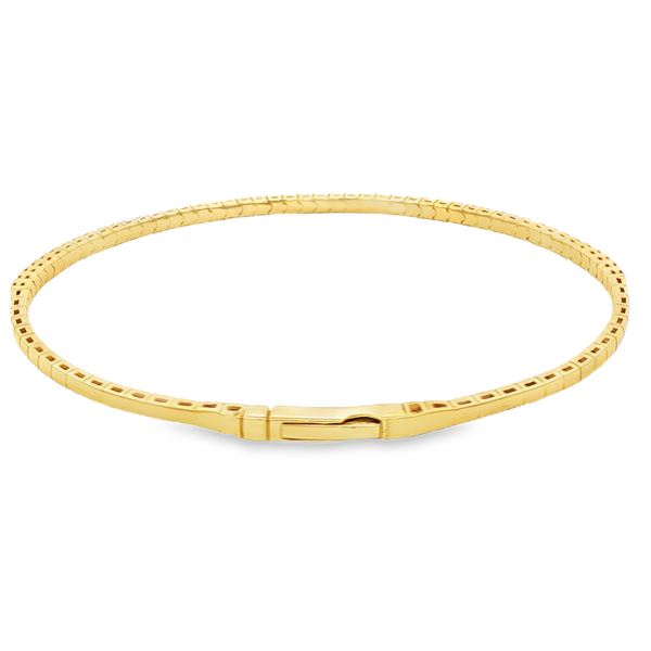 Gold-Vermeil Finished Sterling Silver November Birthstone Flex Bangle Bracelet Image 3 Jo & Co. Jewelers Hardy, VA
