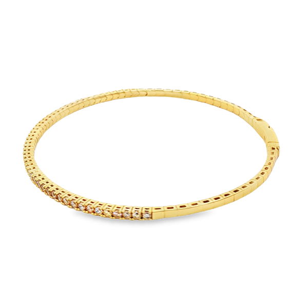 Gold-Vermeil Finished Sterling Silver November Birthstone Flex Bangle Bracelet Image 4 Jo & Co. Jewelers Hardy, VA