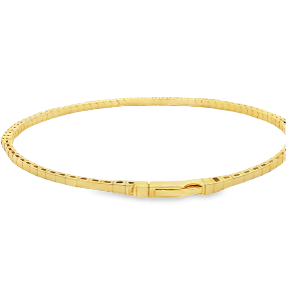 Gold Vermeil Sterling Silver July Birthstone Flex Bangle Bracelet Image 3 Jo & Co. Jewelers Hardy, VA