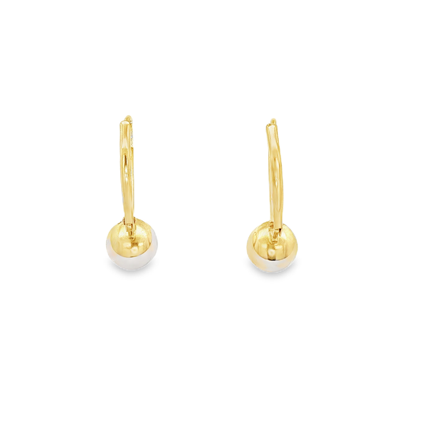 14K Yellow Gold Cultured Freshwater Pearl Leverback Earrings Image 3 Jo & Co. Jewelers Hardy, VA