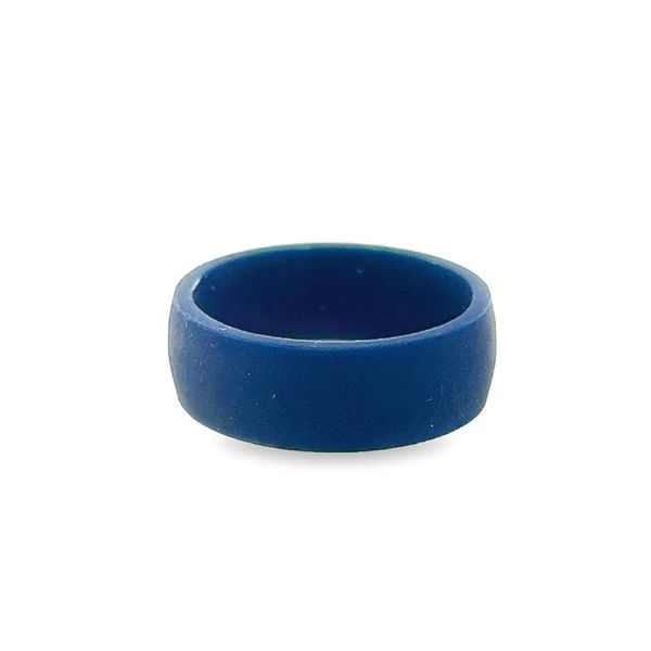 Navy Silicone 7mm Plain Wedding Band Jo & Co. Jewelers Hardy, VA