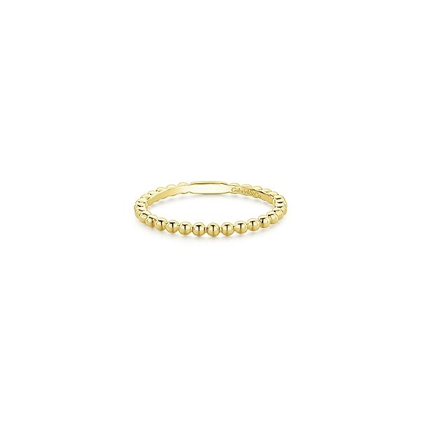 Gabriel 14K Yellow Gold Bujukan Beaded Stackable Ring Jo & Co. Jewelers Hardy, VA