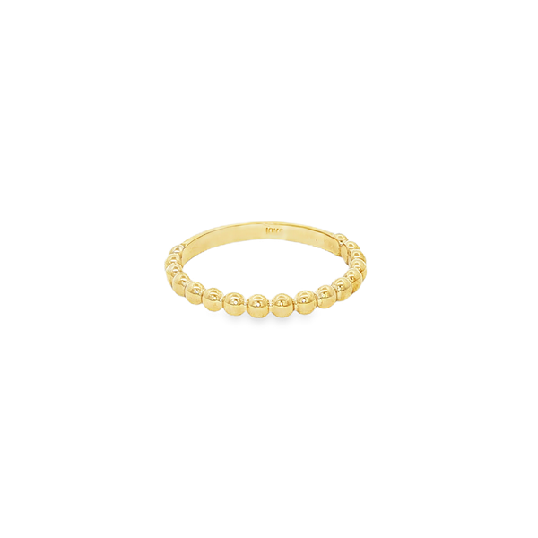 10K Yellow Gold Polished Beaded Stackable Ring Jo & Co. Jewelers Hardy, VA
